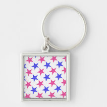 Estrellas selladas patrióticas llaveros personalizados