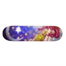 Estrellas y hada de la luna tabla de skate