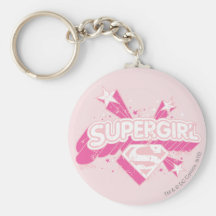 Estrellas y logotipo de Supergirl Llavero