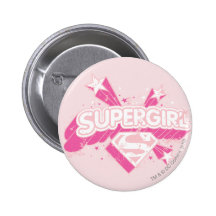 Estrellas y logotipo de Supergirl Pin