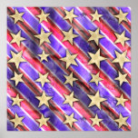 Estrellas y rayas de la bandera posters