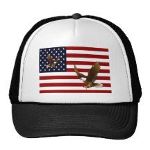 Estrellas y rayas gorras de camionero