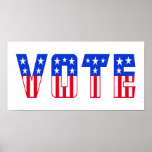 Estrellas y voto de las rayas posters