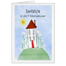 estreno de una casa de la invitación felicitaciones