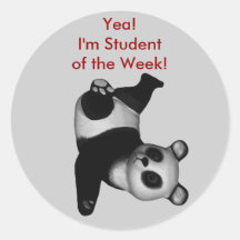 Estudiante de los pegatinas de la semana - panda q
