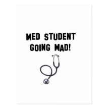 estudiante del MED que va enojado Postal