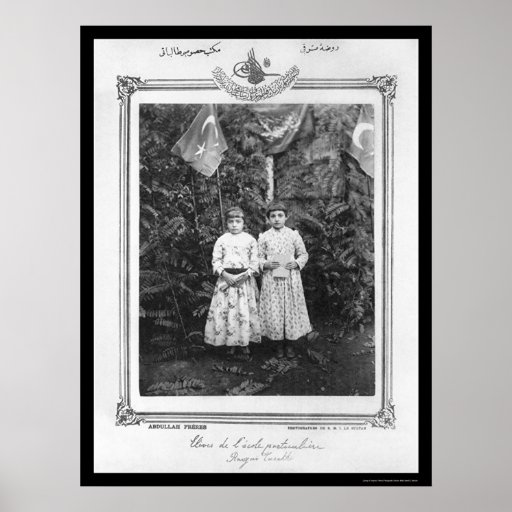Estudiantes en Estambul Turquía 1885 Impresiones