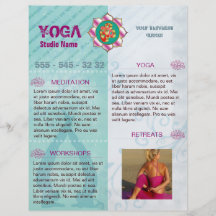Estudio de la yoga - aviador tarjetón