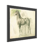 Estudio de un caballo con las figuras de Edgar Deg Lona Envuelta Para Galerías