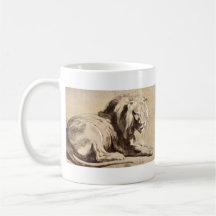 Estudio de un león de Paul Rubens Tazas De Café
