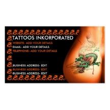 Estudio del tatuaje tarjeta de visita