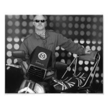 etapa del Union Jack con la MOD y el vespa Impresión Fotográfica