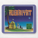 Etiqueta anaranjada de Rubaiyat del vintage Tapete De Ratón
