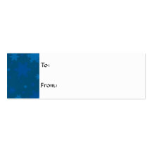 Etiqueta azul del regalo del navidad del copo de n plantilla de tarjeta de visita