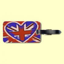 Etiqueta británica del equipaje del estilo del Pun etiquetas de maleta