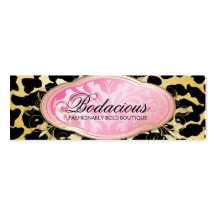 Etiqueta colgante de oro del leopardo del boutique plantilla de tarjeta personal