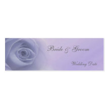 Etiqueta color de rosa de plata del favor del boda tarjetas de visita