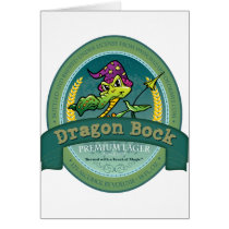 Etiqueta de la cerveza de Bock del dragón tarjetas