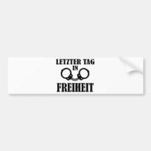 Etiqueta de Letzter en Freiheit Pegatina De Parachoque