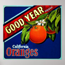 Etiqueta del cajón de la fruta del vintage impresiones