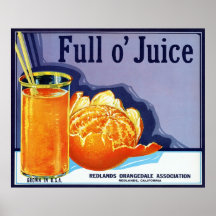 Etiqueta del cajón de la fruta del vintage poster