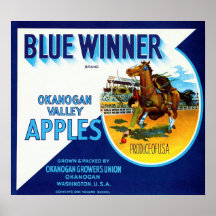 Etiqueta del cajón de la fruta del vintage poster