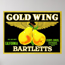 Etiqueta del cajón de la fruta del vintage posters