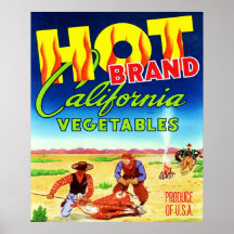 Etiqueta del cajón de la fruta del vintage posters
