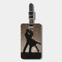 ETIQUETA DEL EQUIPAJE DE LA DANZA DEL AMANTE