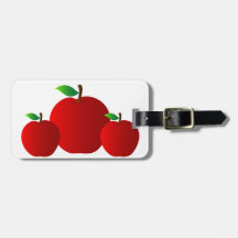 Etiqueta del equipaje de las manzanas etiqueta de equipaje