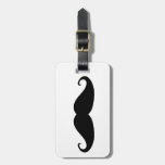 Etiqueta del equipaje del bigote etiquetas bolsa
