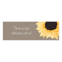 Etiqueta del favor del girasol tarjetas de visita