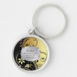 Etiqueta del mascota de la placa de duquesa Gold F Llaveros