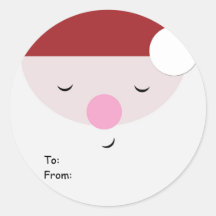 Etiqueta del navidad el dormir Santa, a: De: