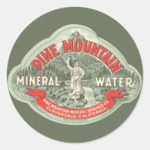 Etiqueta del producto del vintage; Agua mineral de