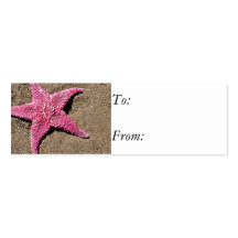 Etiqueta del regalo de las estrellas de mar plantillas de tarjetas de visita