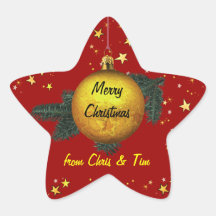 Etiqueta del regalo de las Felices Navidad