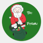 Etiqueta del regalo de Santa