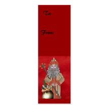Etiqueta del regalo del navidad del padre del oro tarjeta de visita