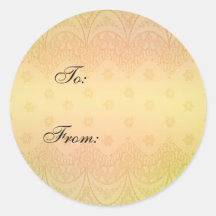 Etiqueta del regalo/del presente con diseño floral