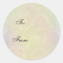 Etiqueta del regalo/del presente con diseño floral