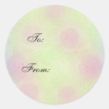 Etiqueta del regalo/del presente con diseño floral