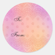 Etiqueta del regalo/del presente con diseño floral