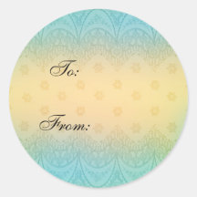Etiqueta del regalo/del presente con diseño floral