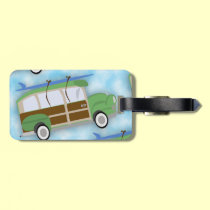 Etiqueta del viaje del carro de Woodie de la perso etiquetas de maleta
