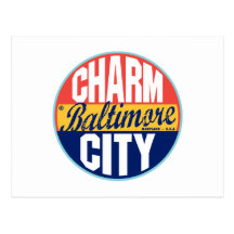 Etiqueta del vintage de Baltimore Postales