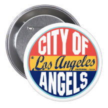 Etiqueta del vintage de Los Ángeles Pins