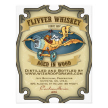 Etiqueta del whisky del aeroplano barato invitaciones personalizada