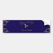 Etiqueta elegante del vino del acebo del azul y de etiqueta de parachoque