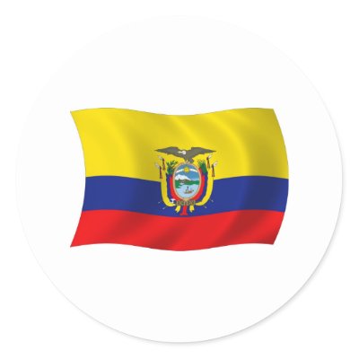 Etiqueta engomada de la bandera de Ecuador por LivingFlags2